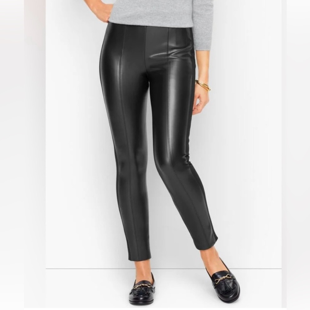 H&M faux leather front seam leggings